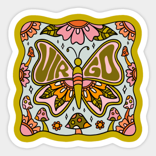 Virgo Butterfly Sticker